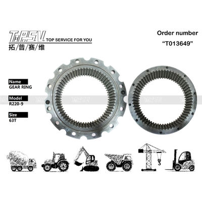 R220-9 Swing Steel Excavator Ring Gear 39Q6-12110 63T For Smooth Operation