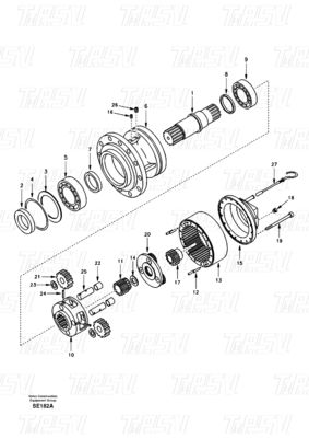 SA8230-27000 EC360 Excavator Swing Drive Catalog Black Color