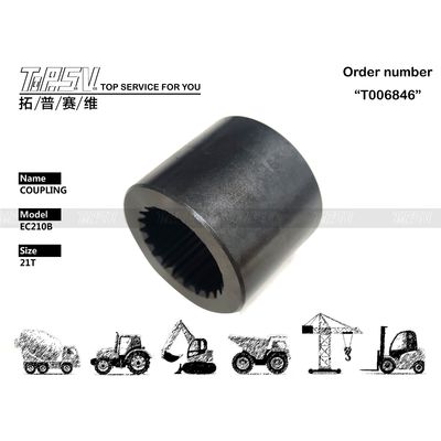 SA7117-30180 EC210B Excavator Hydraulic Motor Coupling Black With Steel