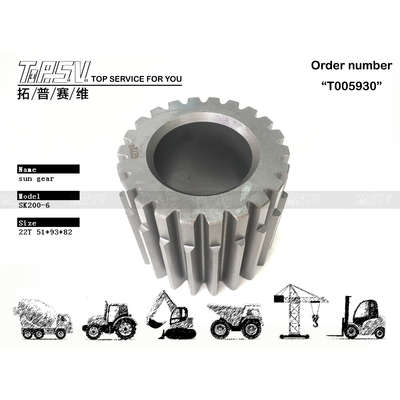 YN53D00008S010 High Precision SK200-6 Excavator Travel 2 Stage Sun Gear for Heavy Duty Construction Machinery