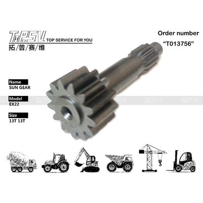 Machinery Repair Shops Maintenance with Gear Oil Black EX22 Excavator Travel 1 Stage Sun Gear in Color