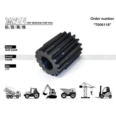 7Y-1430 High Precision E320C Excavator Travel 2 Stage Sun Gear with Hydraulic Motor Drive and Planetary Reducer