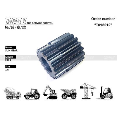 E303 Excavator Travel 2 Stage Sun Gear Parts For Travel Drive Excavator Spare Parts