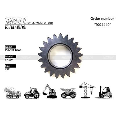 Steel SH120 Excavator Swing 2 Stage Planetary Gear Low Noise Level for Heavy Machinery