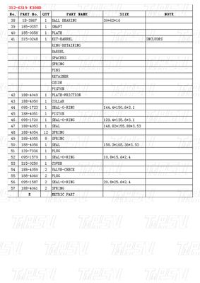 Catalog Custom Color Excavator Swing Drives Reducer 312-6319 E308D