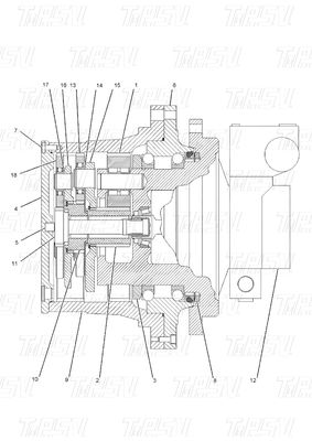 Catalog 128-1827 Steel CATERPILLER Excavator Final Drive Motor E312A