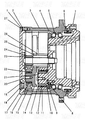 114-1466 Heavy Duty Steel Excavator Travel Drive Gearbox with Bolt on Installation Catalog E312B
