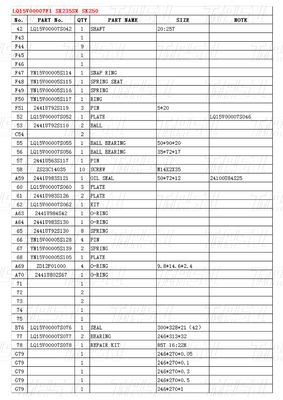 SK235 Hydraulic Travel Motors Drive for Excavators Kobelco Catalog LQ15V00007F1