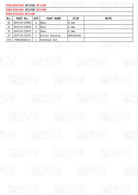 EC140B Excavator Planetary Swing Reducer for Volvo Catalog VOE14507900