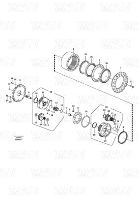 VOE14575732 Steel Excavator Travel Gearbox For Volvo Catalog EC240B