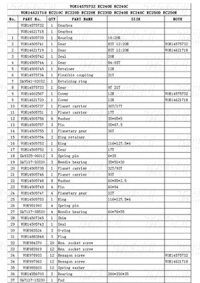 VOE14575732 Steel Excavator Travel Gearbox For Volvo Catalog EC240B