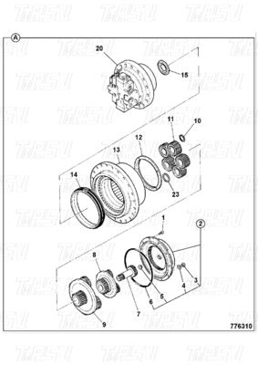 Excavator Final Drive Gearbox Catalog For Hydraulic Travel Motor Drive JS220 20/925318