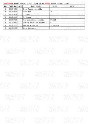 333/K0684 Steel Excavator Travel Gearbox With Hydraulic Travel Motor Drive JS200 Catalog