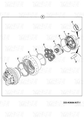333/K0684 Steel Excavator Travel Gearbox With Hydraulic Travel Motor Drive JS200 Catalog