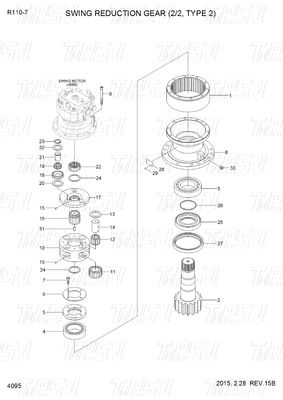 Customizable Color Excavator Final Drive Motor R110-7 39N4-12100 Catalog