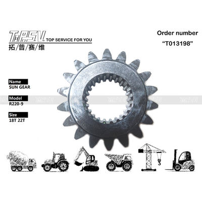 Black R220-9 Excavator Swing 1Stage Final Drive Gear Steel 39Q6-12320
