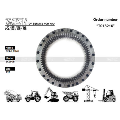 Black EC290B Excavator Swing Inner Gear Ring With Gear Meshing Installation VOE14547266