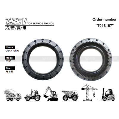 102-6534 Black Travel Steel Gear Ring For Excavator CATERPILLAR E315