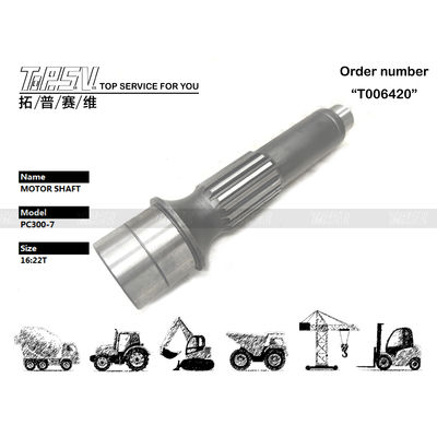 PC300-7 Excavator Hydraulic Motor Shaft Steel For Gear Motor 708-8H-32120