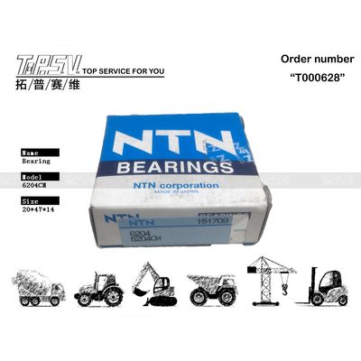 06000-06204 Excavator 6204 Ball Bearing Wear Resistant For Gear Oil