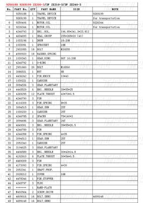 9250188 9269199 Custom Colors  ZX200-3 Excavator Travel Final Drive Catalog Motor Drive
