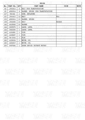 Planetary Reducer EX100 Excavator Swing Drive Assembly Catalog For Varying Excavator Models 9097684