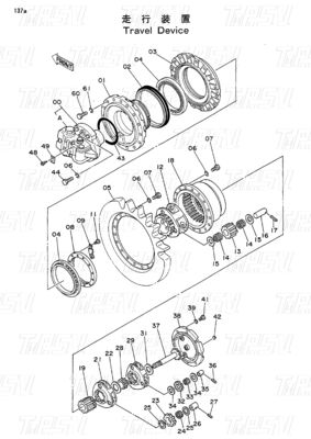 9065934 9080068 9096481 Excavator Travel Drives Catalog Hydraulic Travel Motors EX100