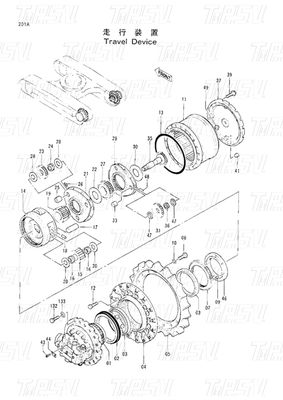 EX220-2 Planetary Reducer Excavator Travel Drive Catalog 9091682 9116394 9116395