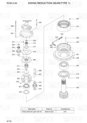 Black Planetary Reducer Excavator Swing Reducer Excavator Travel Motor