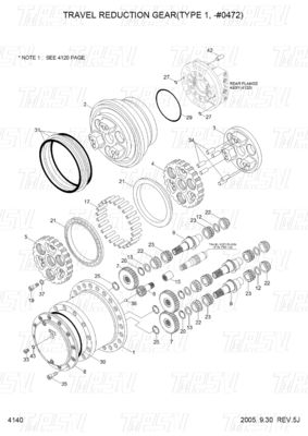 Durable Steel Planetary Reducer for Excavator Swing / Travel Motor Drive