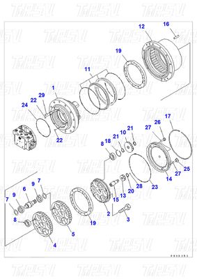 Hydraulic Excavator Swing Motor Travel Drive Motor
