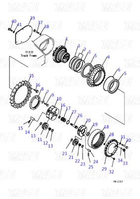Custom Colors 708-8H-00320 PC360-7 Excavator Travel Drive Catalog Motor in Black for Performance