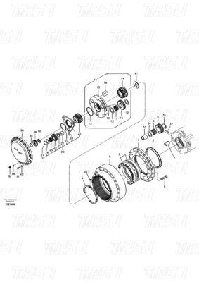 Black Color VOE14551150 EC290B Excavator Travel Motor Drive Catalog with Bolt-on Installation