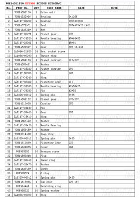 Black Color VOE14551150 EC290B Excavator Travel Motor Drive Catalog with Bolt-on Installation
