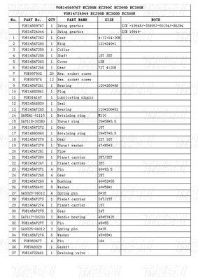 Energy Mining VOE14569767 VOE14724044 EC290B Excavator Swing Drive Catalog for Compatible Brands and Models