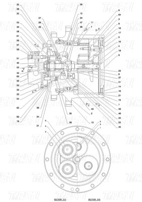 Varies Depending On Model PY53D00004F1 SK55 Excavator Travel Drive Catalog
