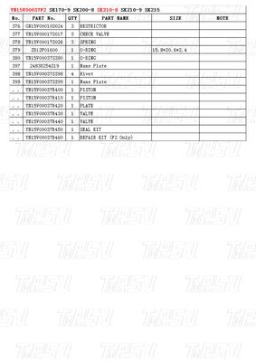 Machinery Repair Shops YN15V00037F2 SK210-8Excavator Travel Drvie Catalog Parts in Transport Packaging Wooden Box