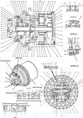 Installation Bolt-on LQ15V00007F2 Excavator Travel Drive Catalog Varies Depending On Model