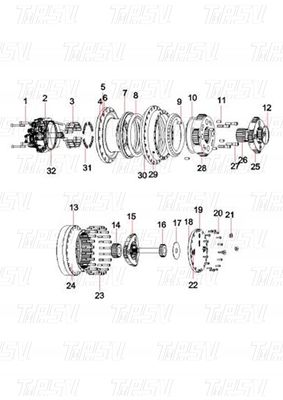 SY365C Excavator Travel Drive Catalog Varies Depending on Model Transported in Wooden Box