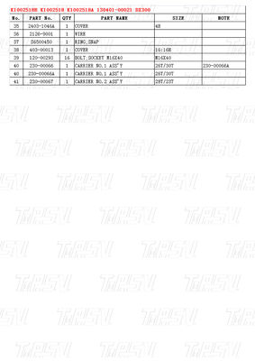 K1002518B K1002518 K1002518A 130401-00021 DX300 Excavator Swing Drive Catalog with Various Excavator Models Capacities