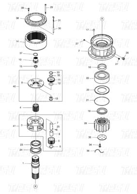 K1002518B K1002518 K1002518A 130401-00021 DX300 Excavator Swing Drive Catalog with Various Excavator Models Capacities