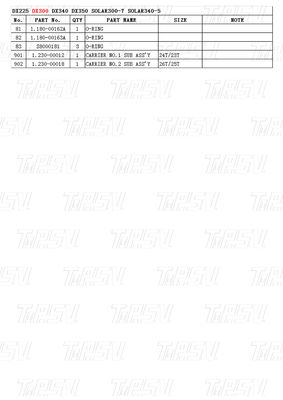 K1003134 DX300 Excavator Travel Drive Catalog Bolt On Steel Assemblies with Planetary Reducers
