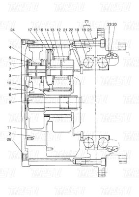 Planetary 401-00005A DX420 Excavator Travel Drive Catalog with Hydraulic Swing Motor