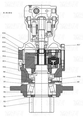 K1045875 DH80 Excavator Swing Drives Catalog Customizable Colors