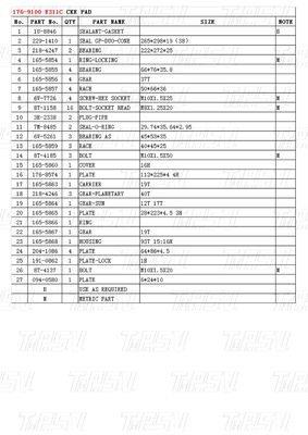 Planetary Reducer 176-9100 E311C Excavator Travel Drive Catalog Varies Depending On Model