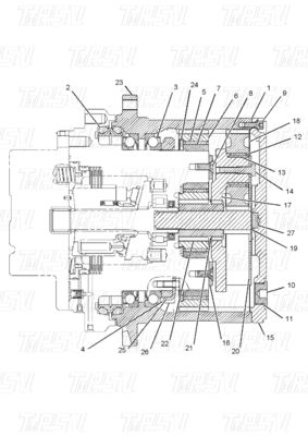 Planetary Reducer 176-9100 E311C Excavator Travel Drive Catalog Varies Depending On Model