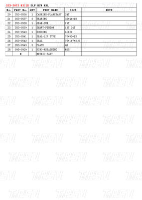 Heavy Duty Black Excavator Swing Drive Catalog For Various Models OEM