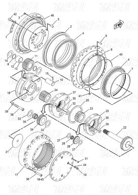 102-6500 E315-A Excavator Travel Drive Catalog Bolt-on In Stock Black Factory Color