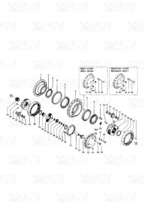 096-4315 096-6334 099-3665 E200B Excavator Travel Drive Catalog Motor Parts for Various Models