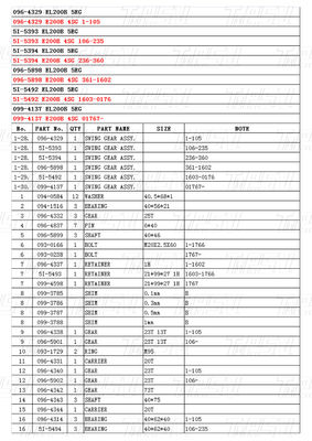 Custom Black Steel 096-4329 5I-5393 5I-5394 096-5898 5I-5492 099-4137 E200B Excavator Swing Drive Catalog Repair Shops